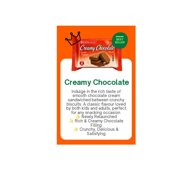 1.90kg(Approx 85pkts+-) Creamy Chocolate Cream