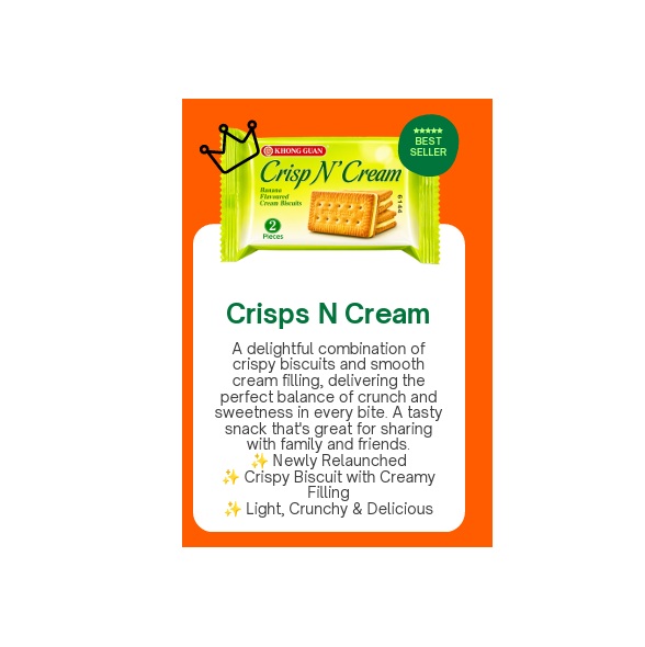 1.9kg( Approx 85pkts +-) Crisp N Cream