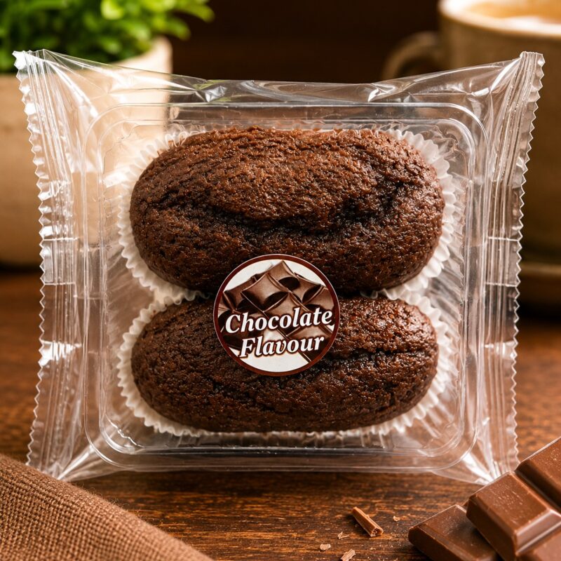 55g (2pcs) Custard Muffin Cake -Chocolate