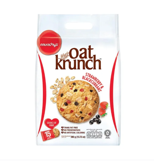 390g(15sachets) Munchy Oat Krunch(Strawberry & Blackcurrant )
